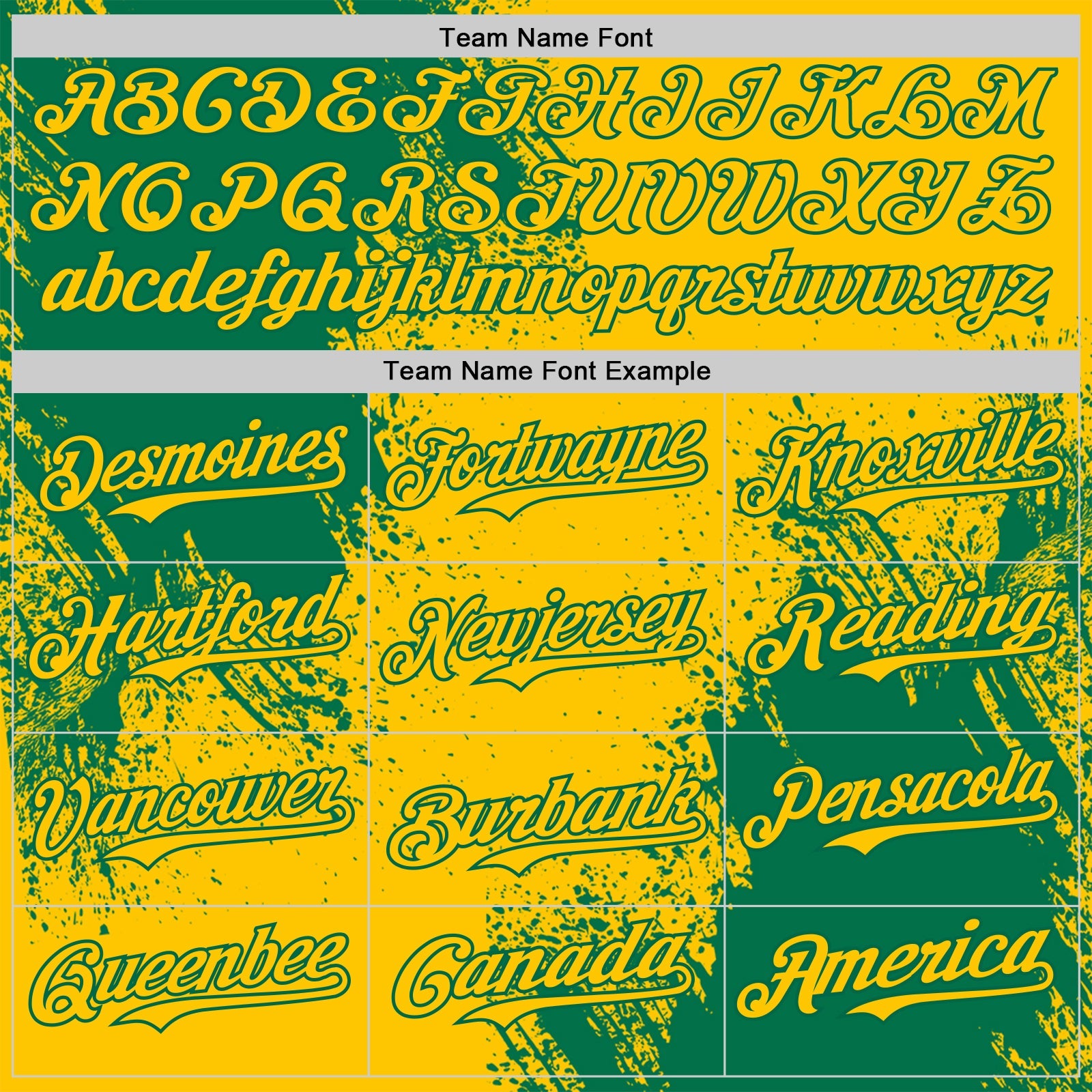 Custom Yellow-Kelly Green Abstract Brush Stroke Authentic Baseball Jersey