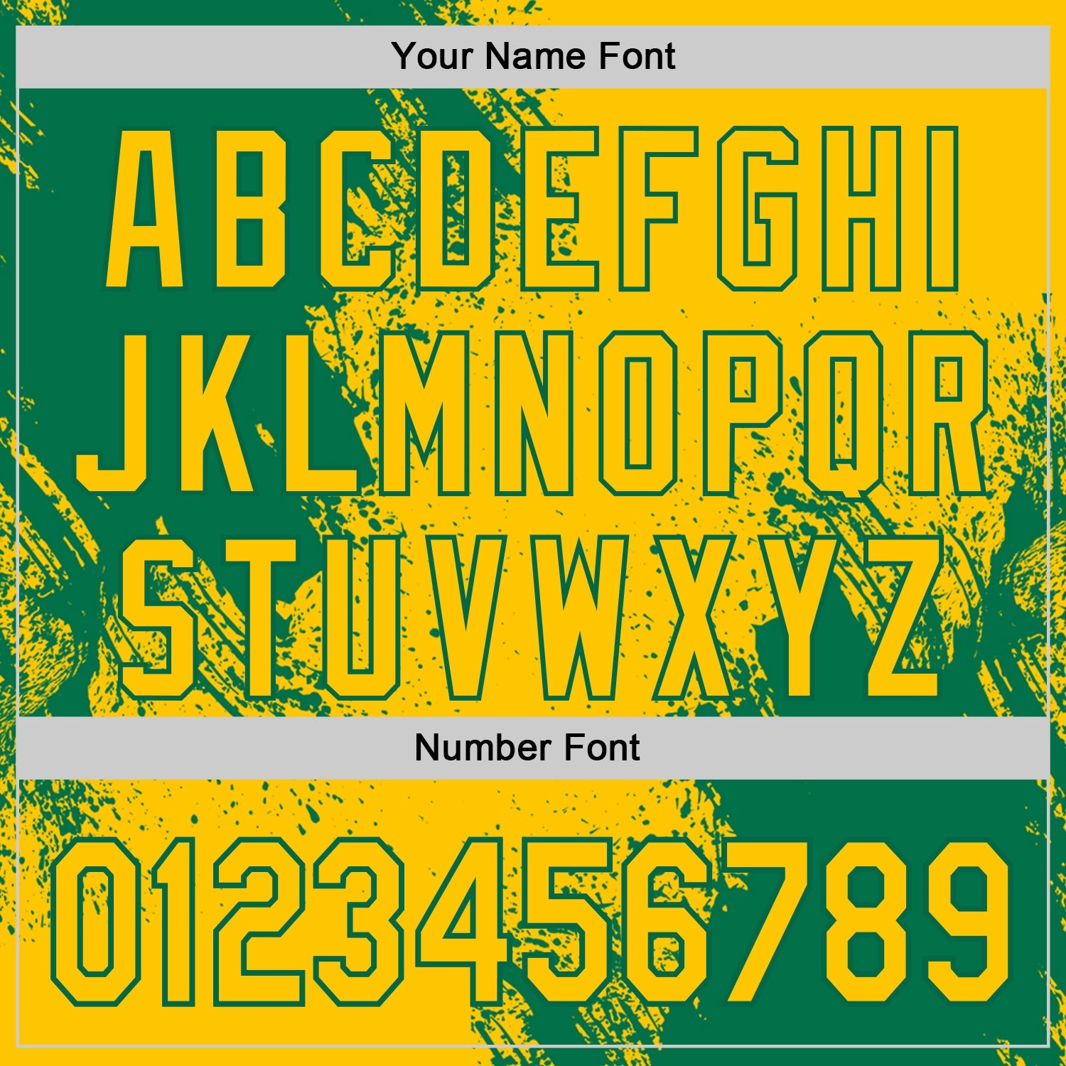 Custom Yellow-Kelly Green Abstract Brush Stroke Authentic Baseball Jersey