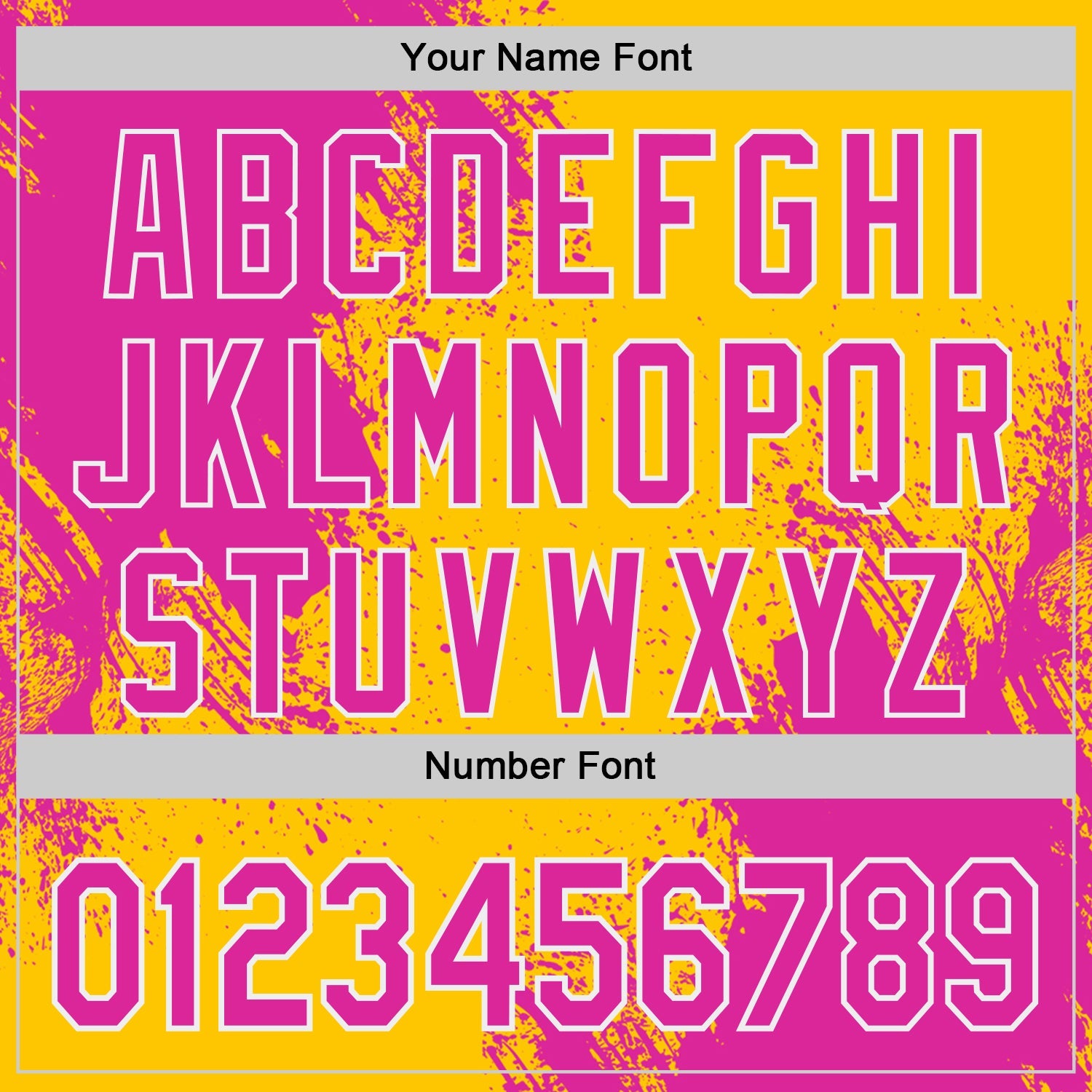 Custom Yellow Deep Pink-White Abstract Brush Stroke Authentic Baseball Jersey