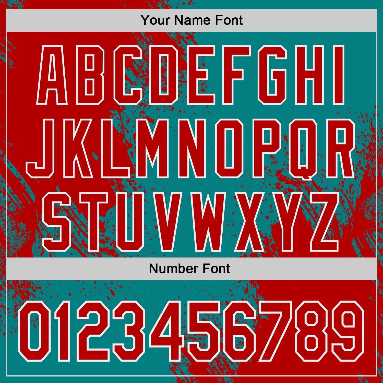 Custom Teal Red-White Abstract Brush Stroke Authentic Baseball Jersey