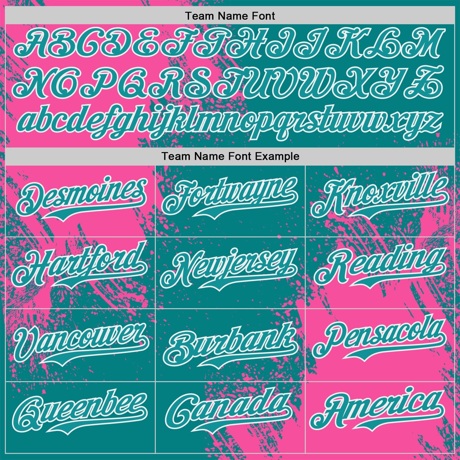 Custom Teal Pink-White Abstract Brush Stroke Authentic Baseball Jersey