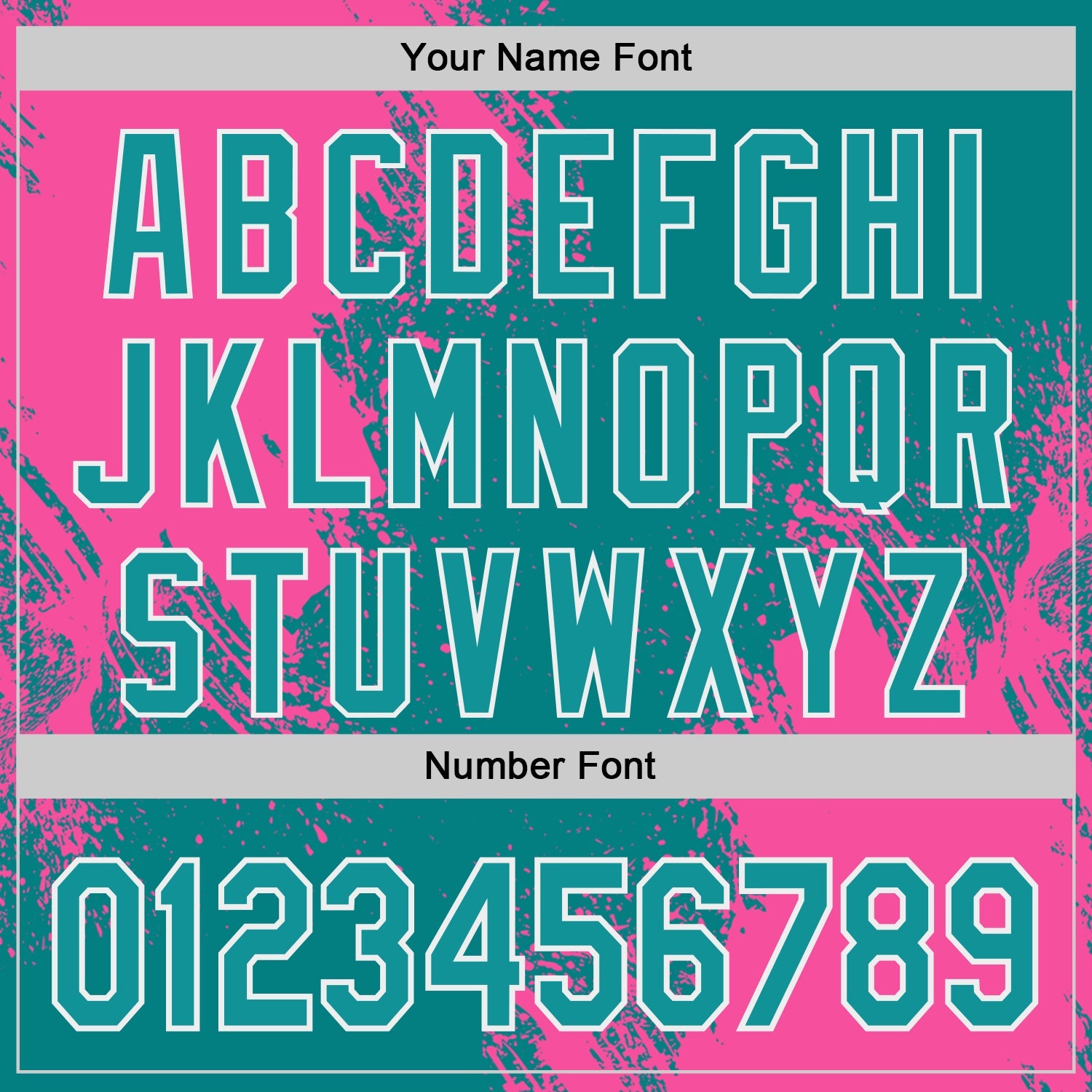 Custom Teal Pink-White Abstract Brush Stroke Authentic Baseball Jersey