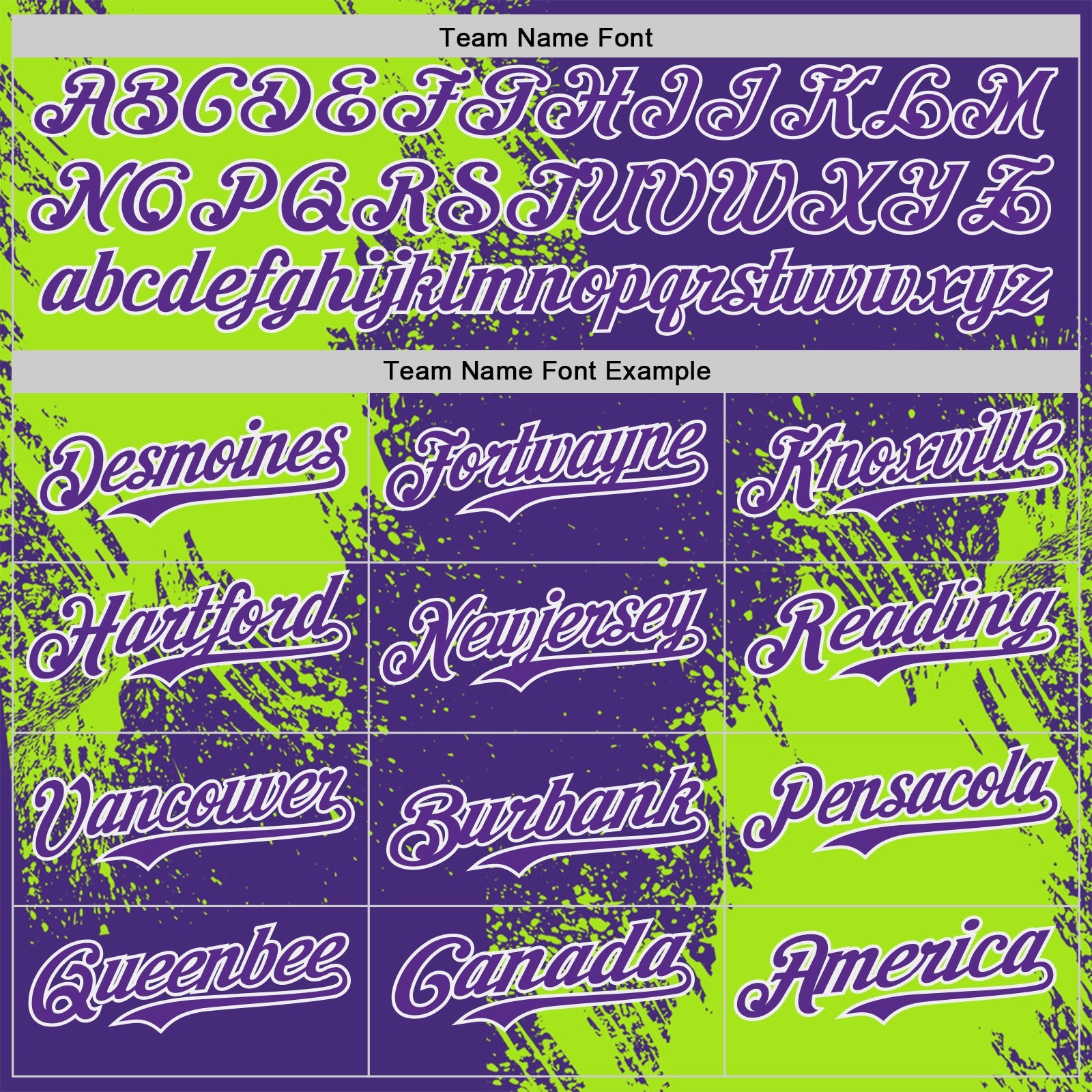 Custom Purple Neon Green-White Abstract Brush Stroke Authentic Baseball Jersey