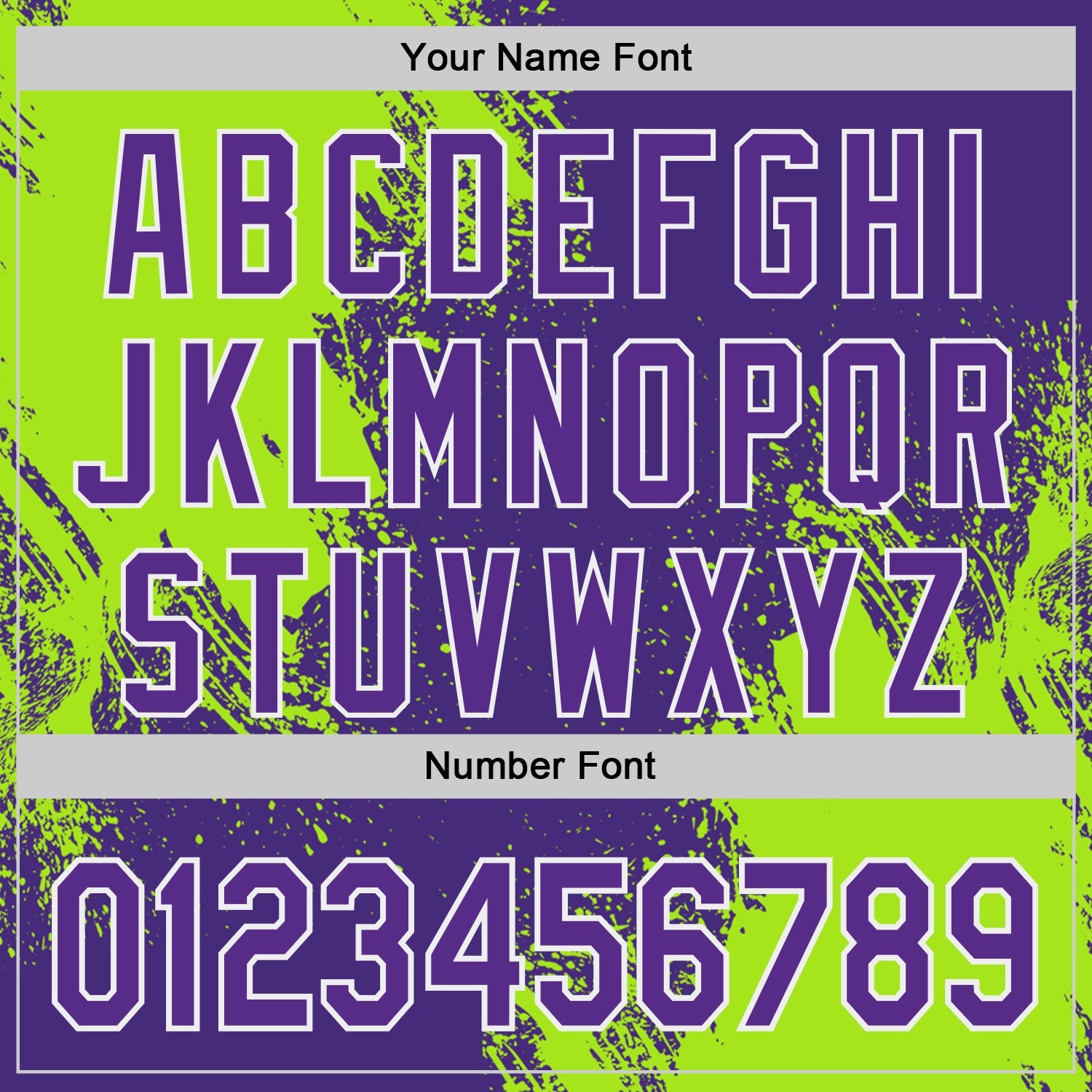 Custom Purple Neon Green-White Abstract Brush Stroke Authentic Baseball Jersey