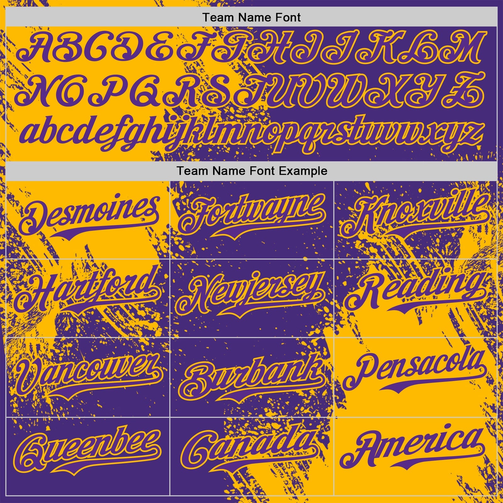 Custom Purple-Gold Abstract Brush Stroke Authentic Baseball Jersey