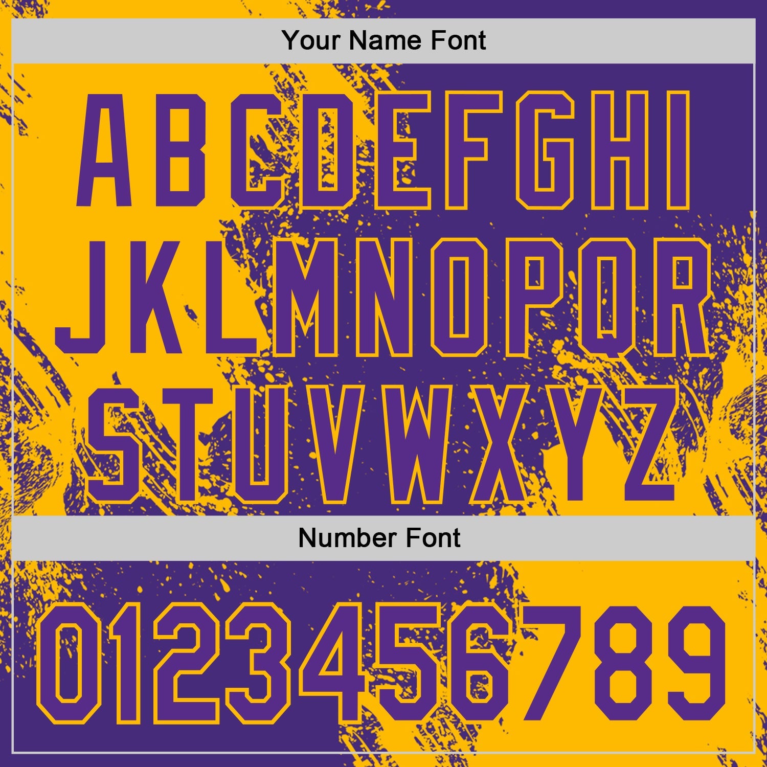 Custom Purple-Gold Abstract Brush Stroke Authentic Baseball Jersey