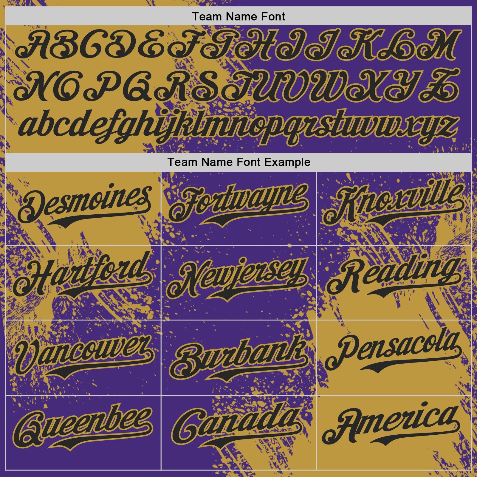 Custom Purple Black-Old Gold Abstract Brush Stroke Authentic Baseball Jersey