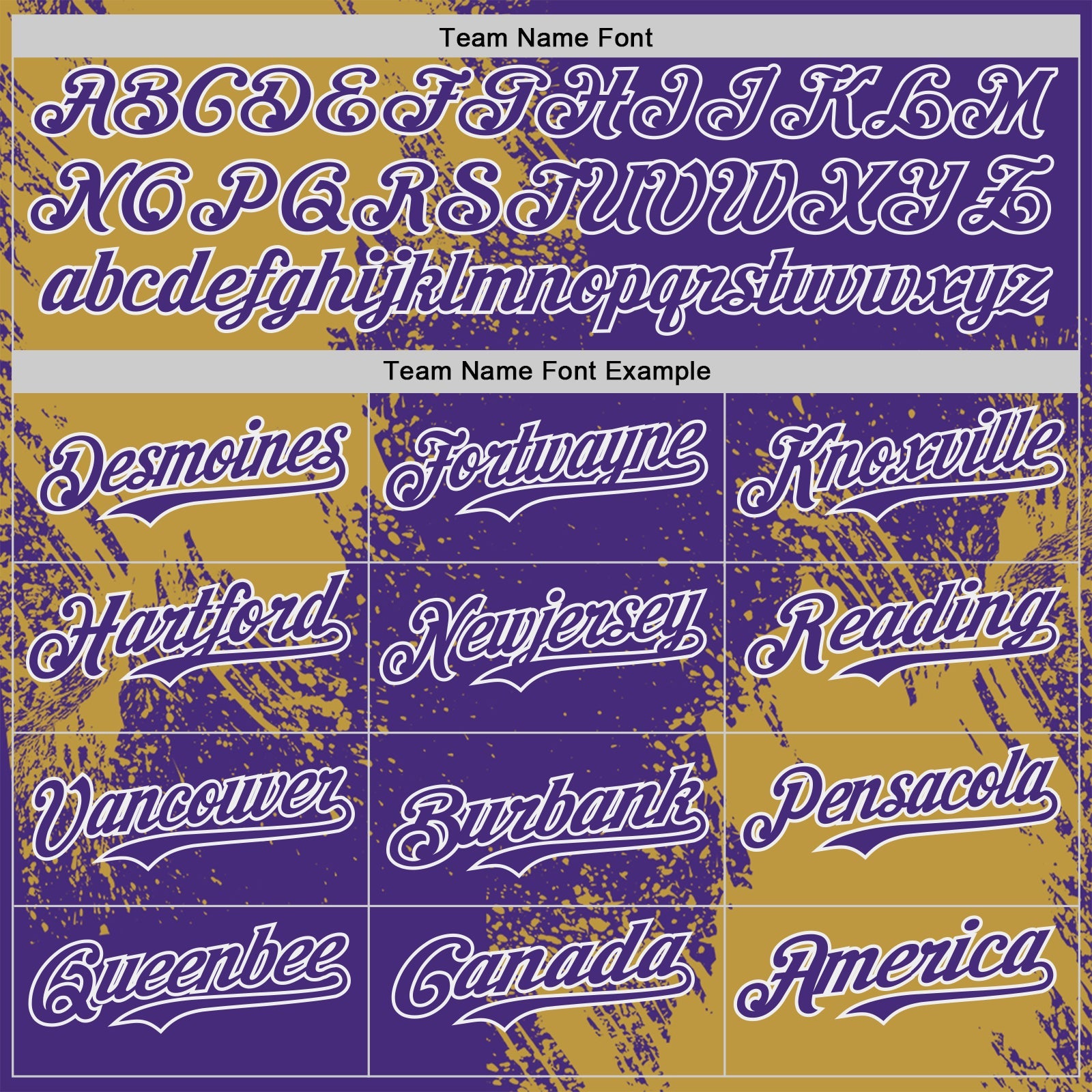 Custom Purple Old Gold-White Abstract Brush Stroke Authentic Baseball Jersey