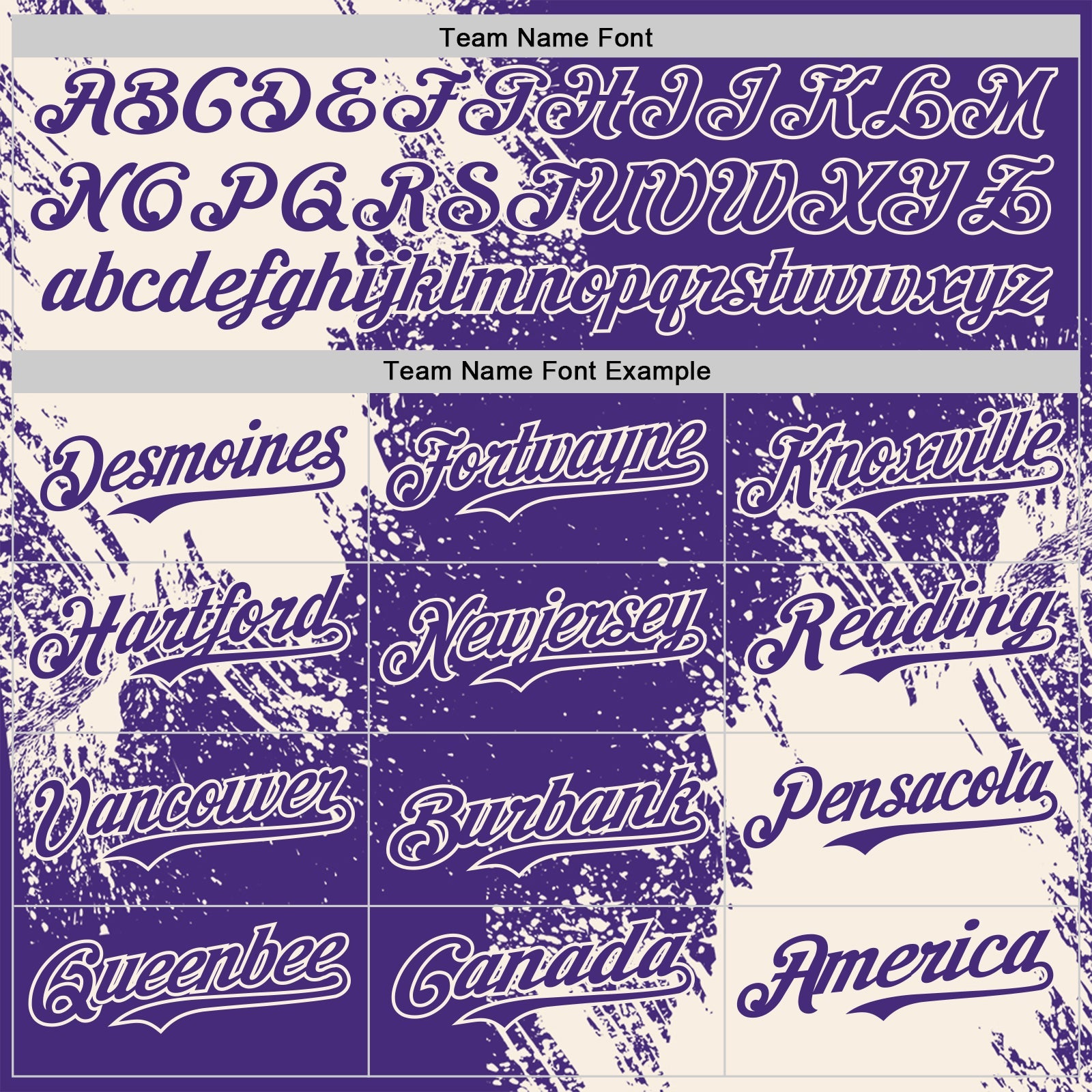 Custom Purple-Cream Abstract Brush Stroke Authentic Baseball Jersey