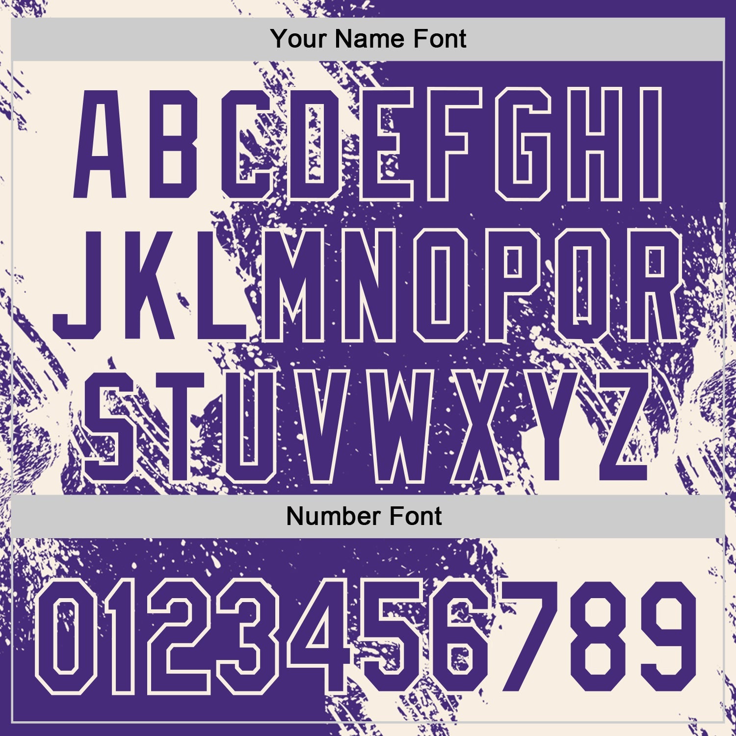 Custom Purple-Cream Abstract Brush Stroke Authentic Baseball Jersey