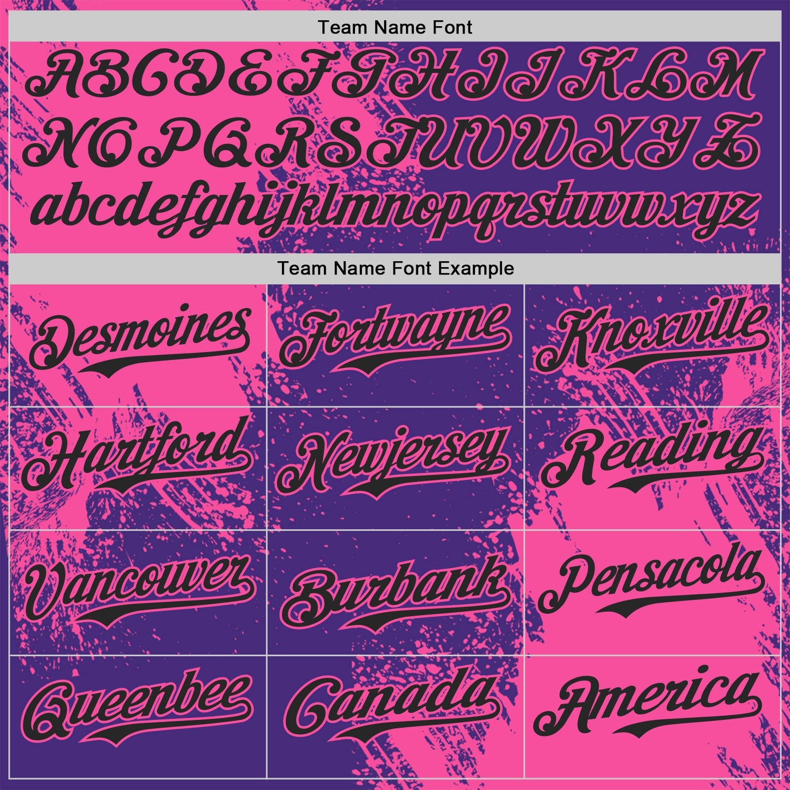 Custom Purple Black-Pink Abstract Brush Stroke Authentic Baseball Jersey
