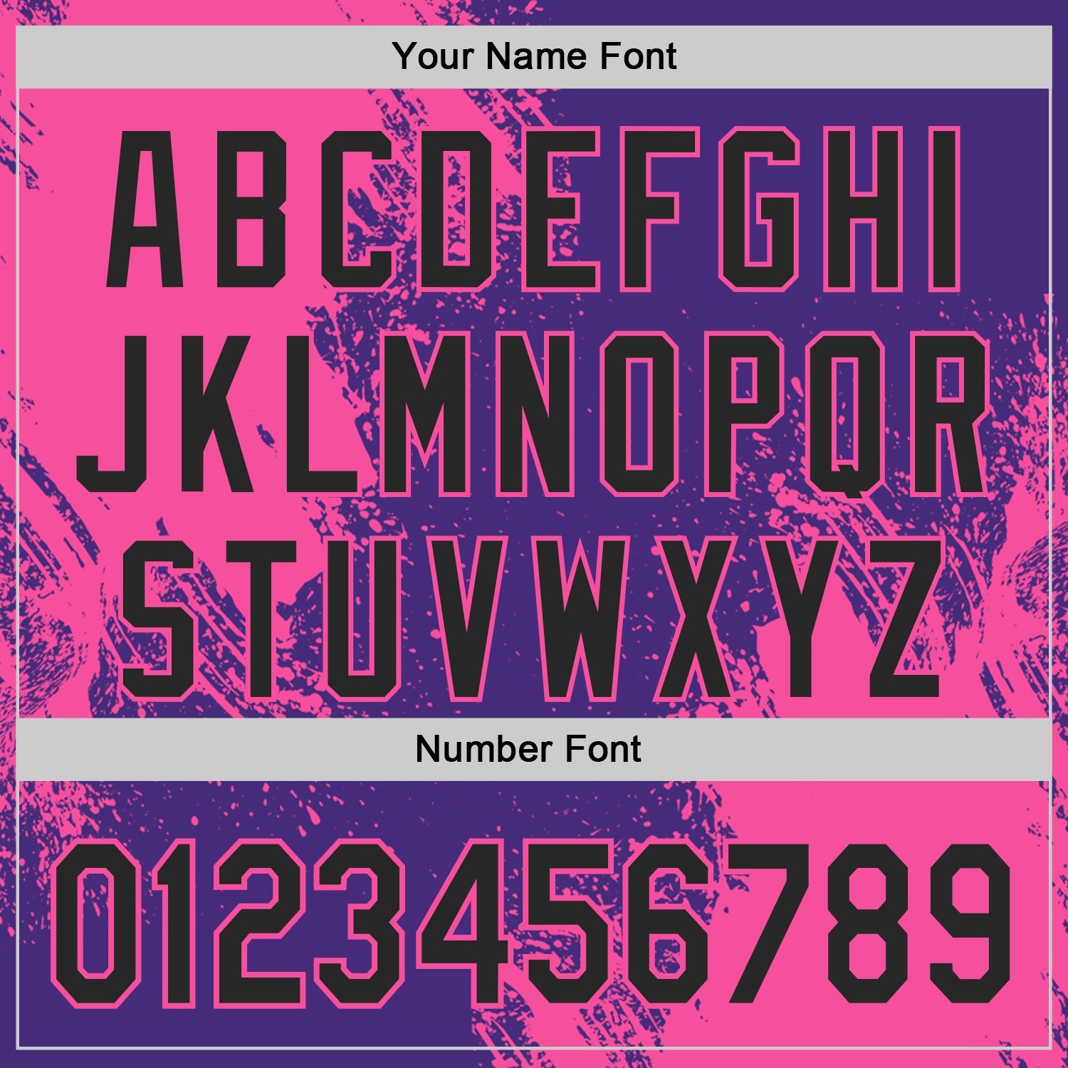 Custom Purple Black-Pink Abstract Brush Stroke Authentic Baseball Jersey