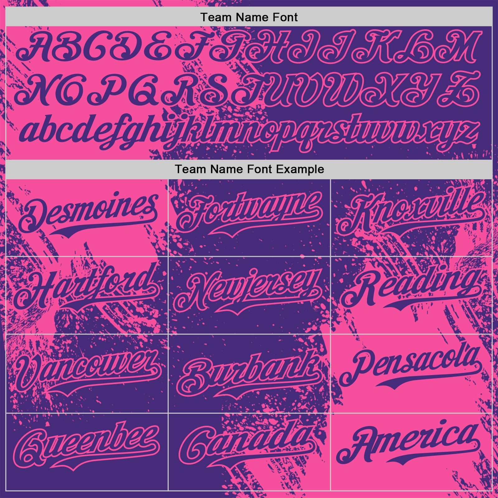 Custom Purple-Pink Abstract Brush Stroke Authentic Baseball Jersey