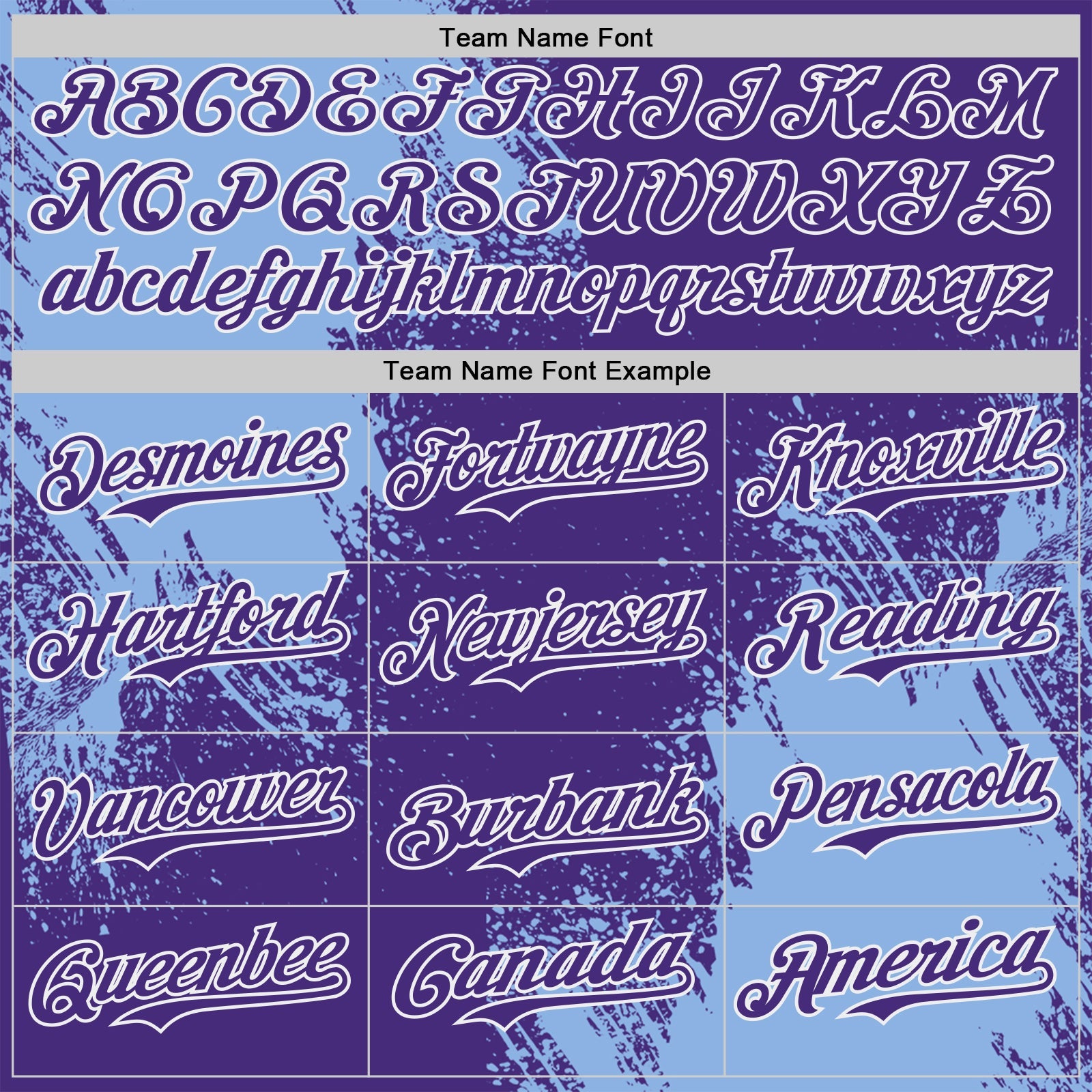 Custom Purple Light Blue-White Abstract Brush Stroke Authentic Baseball Jersey