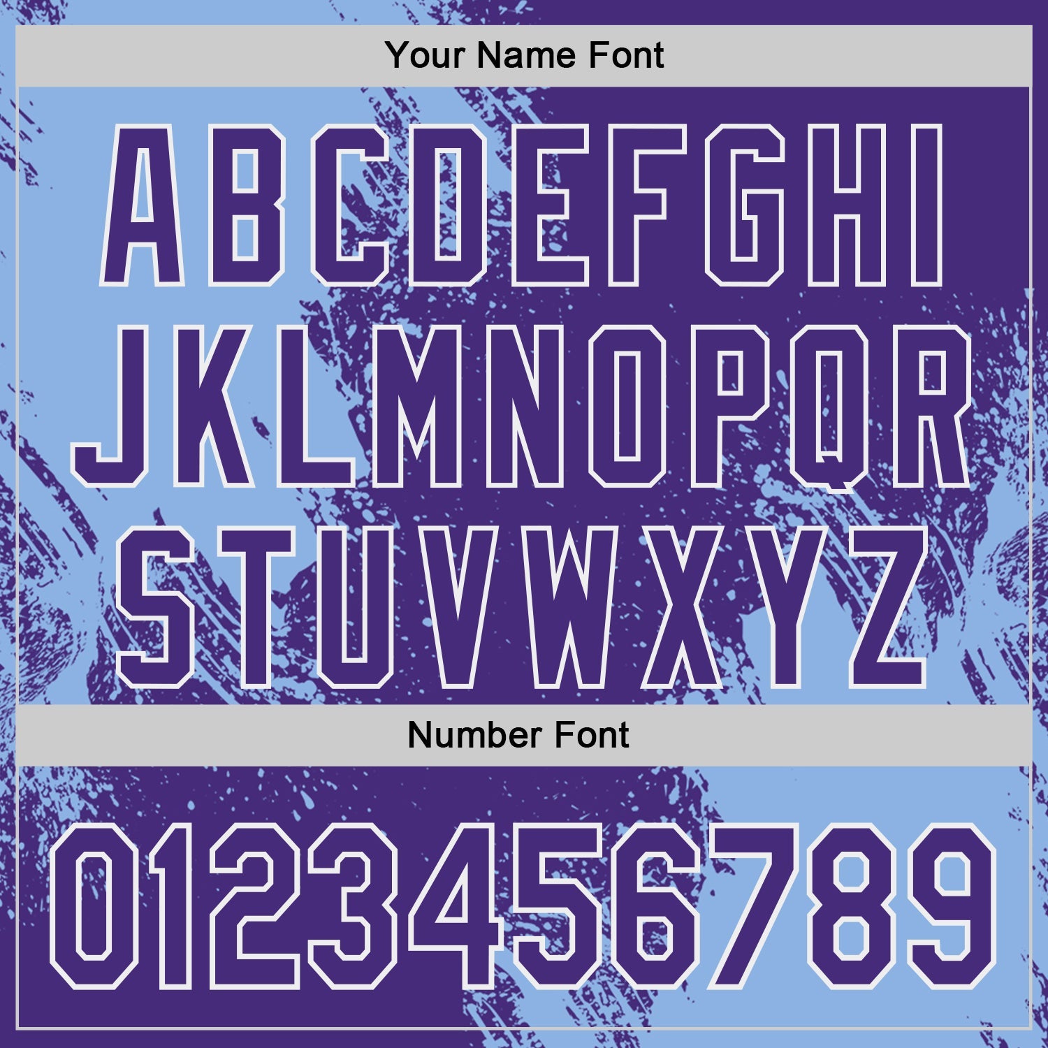 Custom Purple Light Blue-White Abstract Brush Stroke Authentic Baseball Jersey