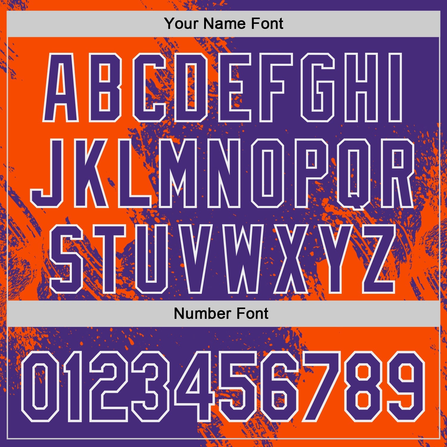 Custom Purple Orange-White Abstract Brush Stroke Authentic Baseball Jersey
