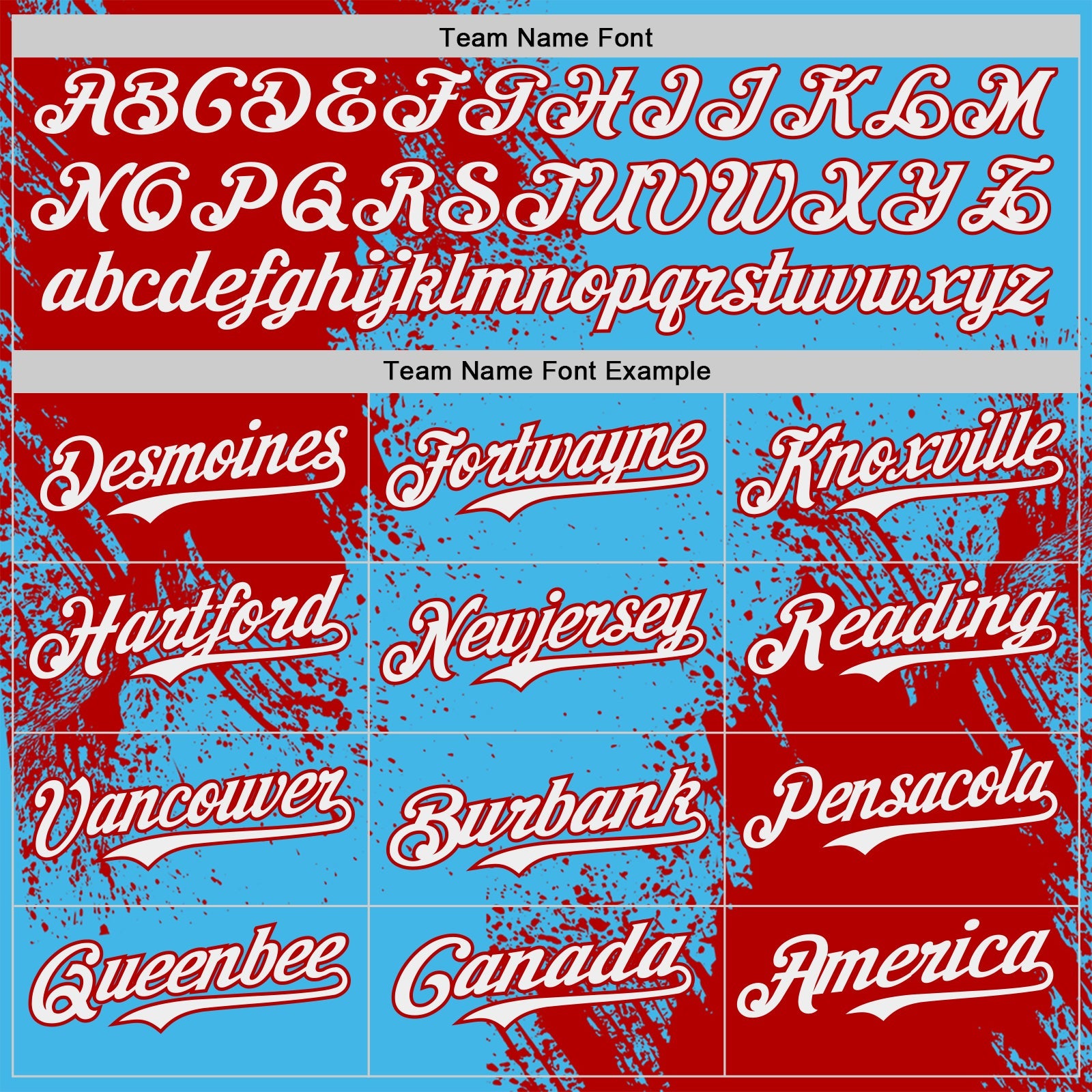 Custom Sky Blue White-Red Abstract Brush Stroke Authentic Baseball Jersey