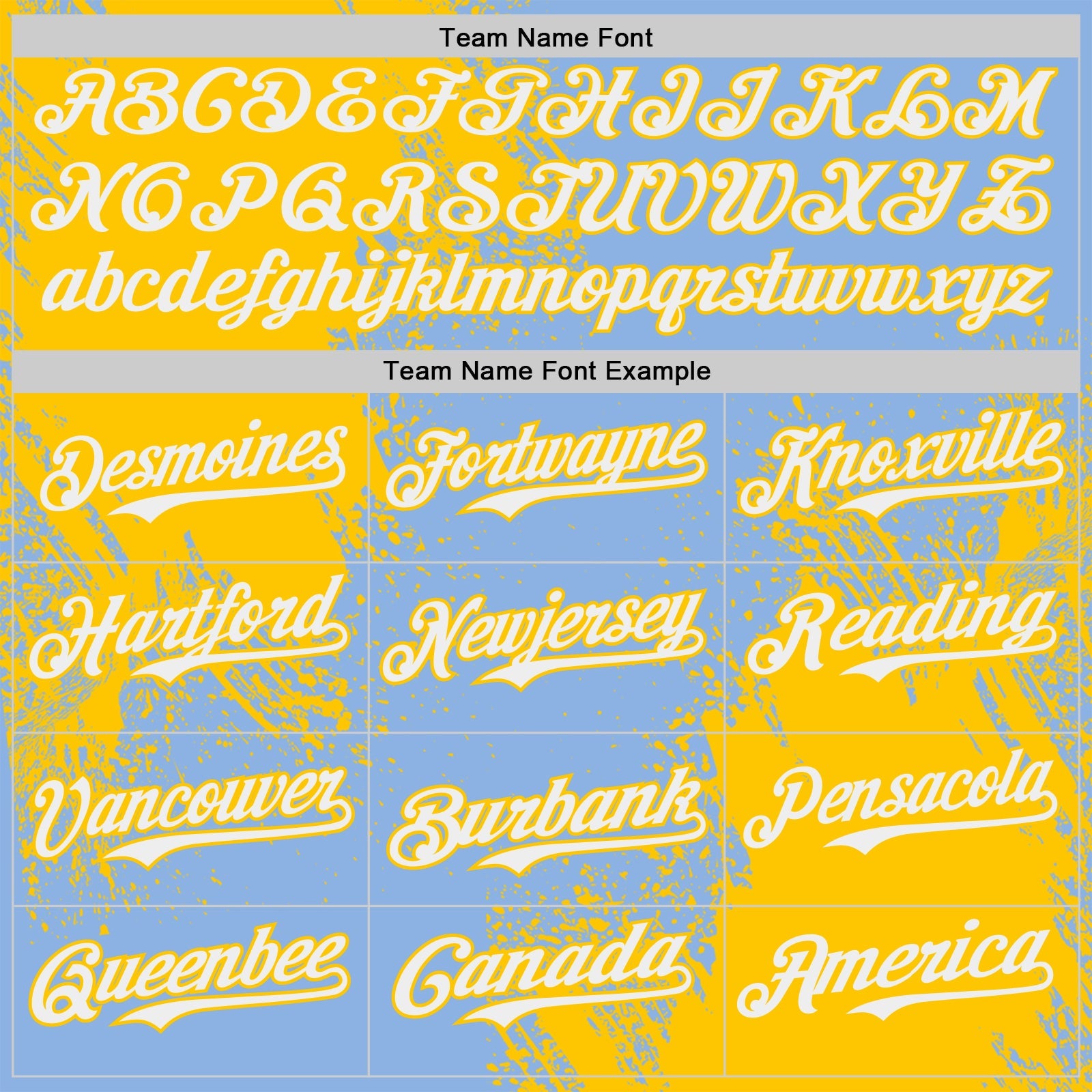 Custom Light Blue White-Yellow Abstract Brush Stroke Authentic Baseball Jersey