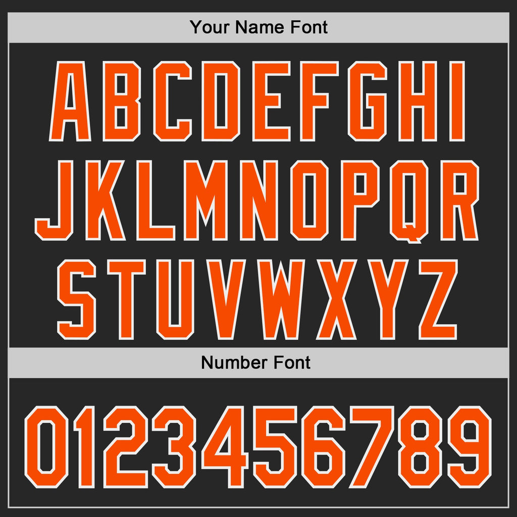Custom Black Orange-White Skull Authentic Baseball Jersey