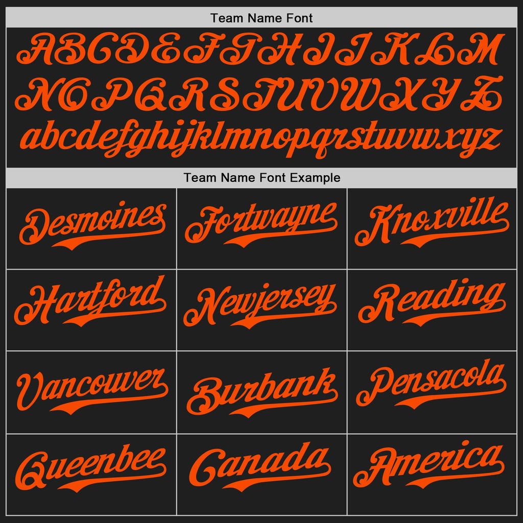 Custom Black Aqua-Orange Raglan Line Gradient Stripe Authentic Baseball Jersey