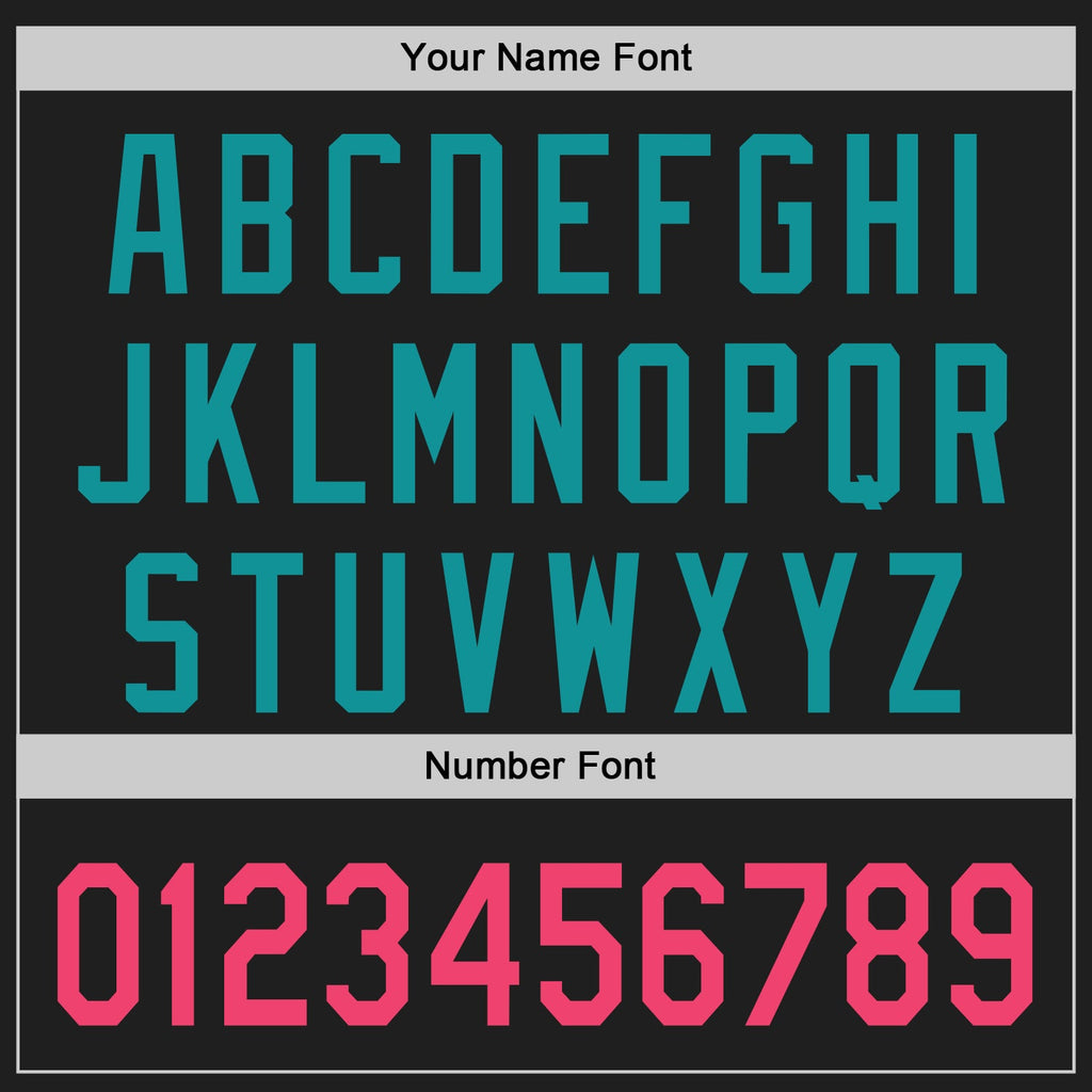 Custom Black Neon Pink-Teal Raglan Line Gradient Stripe Authentic Baseball Jersey