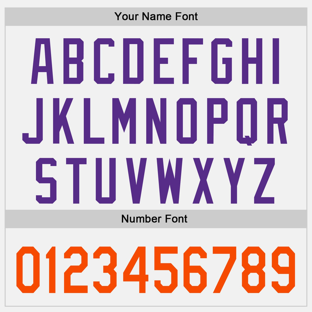 Custom White Orange-Purple Raglan Line Gradient Stripe Authentic Baseball Jersey