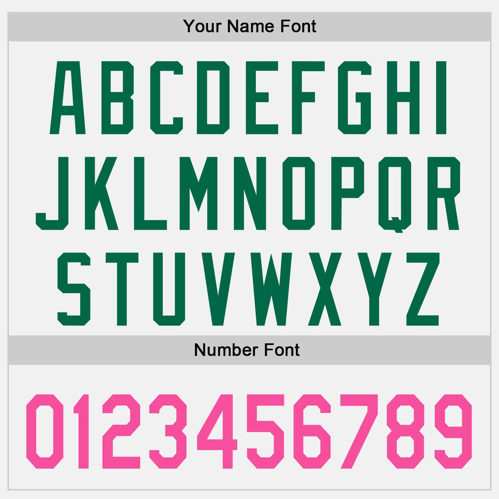 Custom White Pink-Kelly Green Raglan Line Gradient Stripe Authentic Baseball Jersey