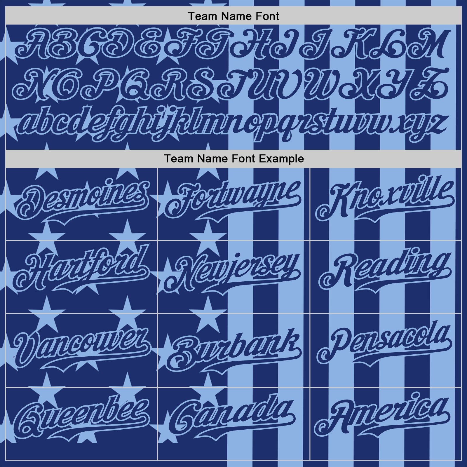 Custom Royal-Light Blue USA Flag Patriotic Split Stars and Stripes Authentic Baseball Jersey