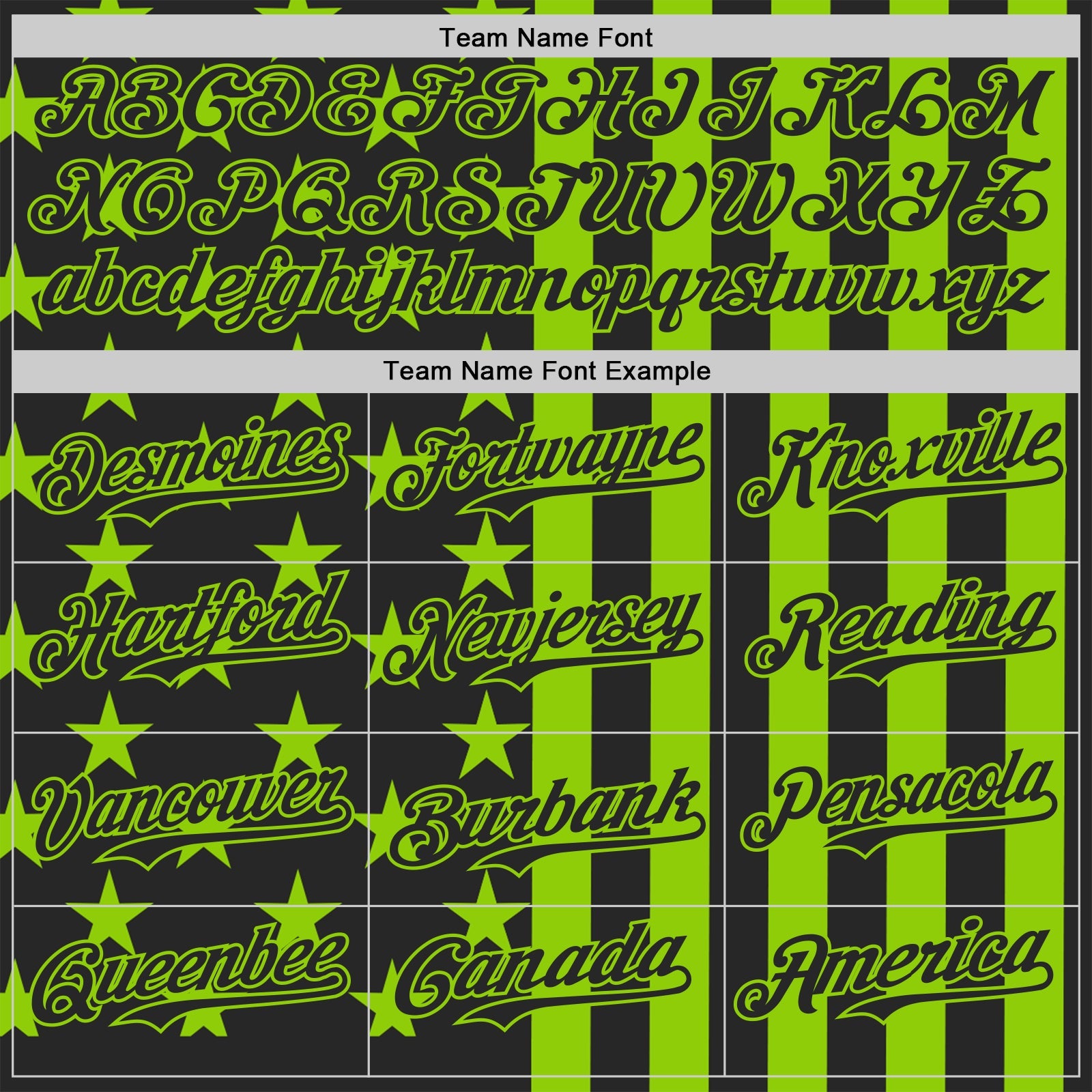 Custom Black-Neon Green USA Flag Patriotic Split Stars and Stripes Authentic Baseball Jersey