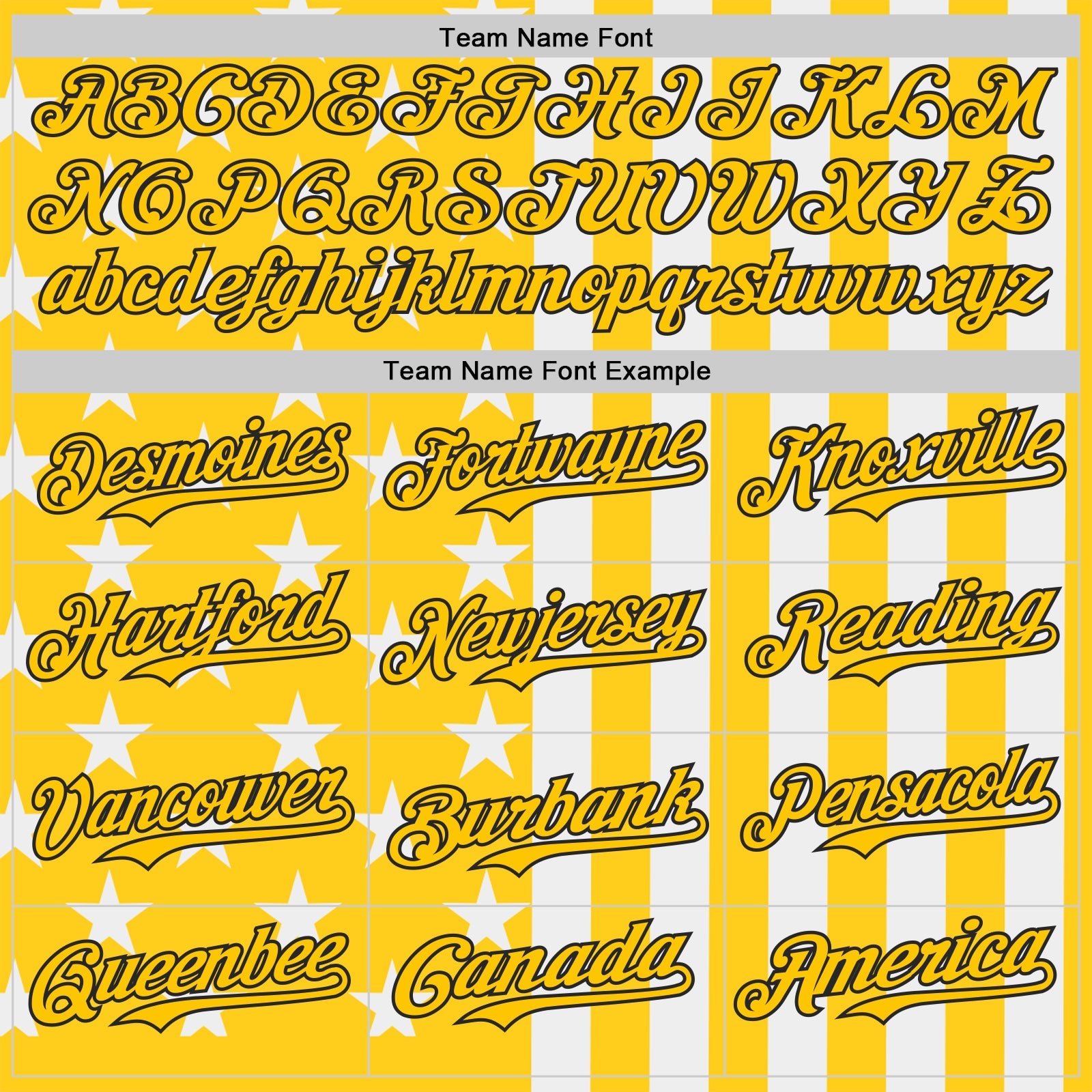 Custom Yellow White-Black USA Flag Patriotic Split Stars and Stripes Authentic Baseball Jersey