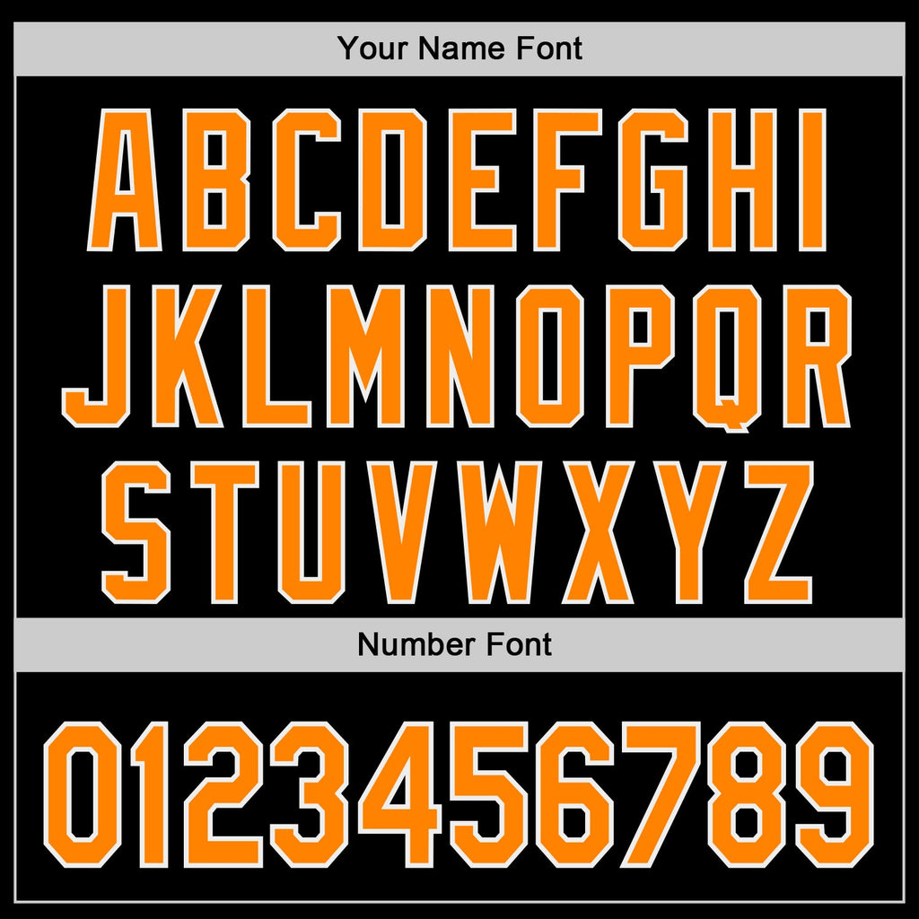 Custom Black Bay Orange-White Route 66 Americana Road Trip Authentic Baseball Jersey