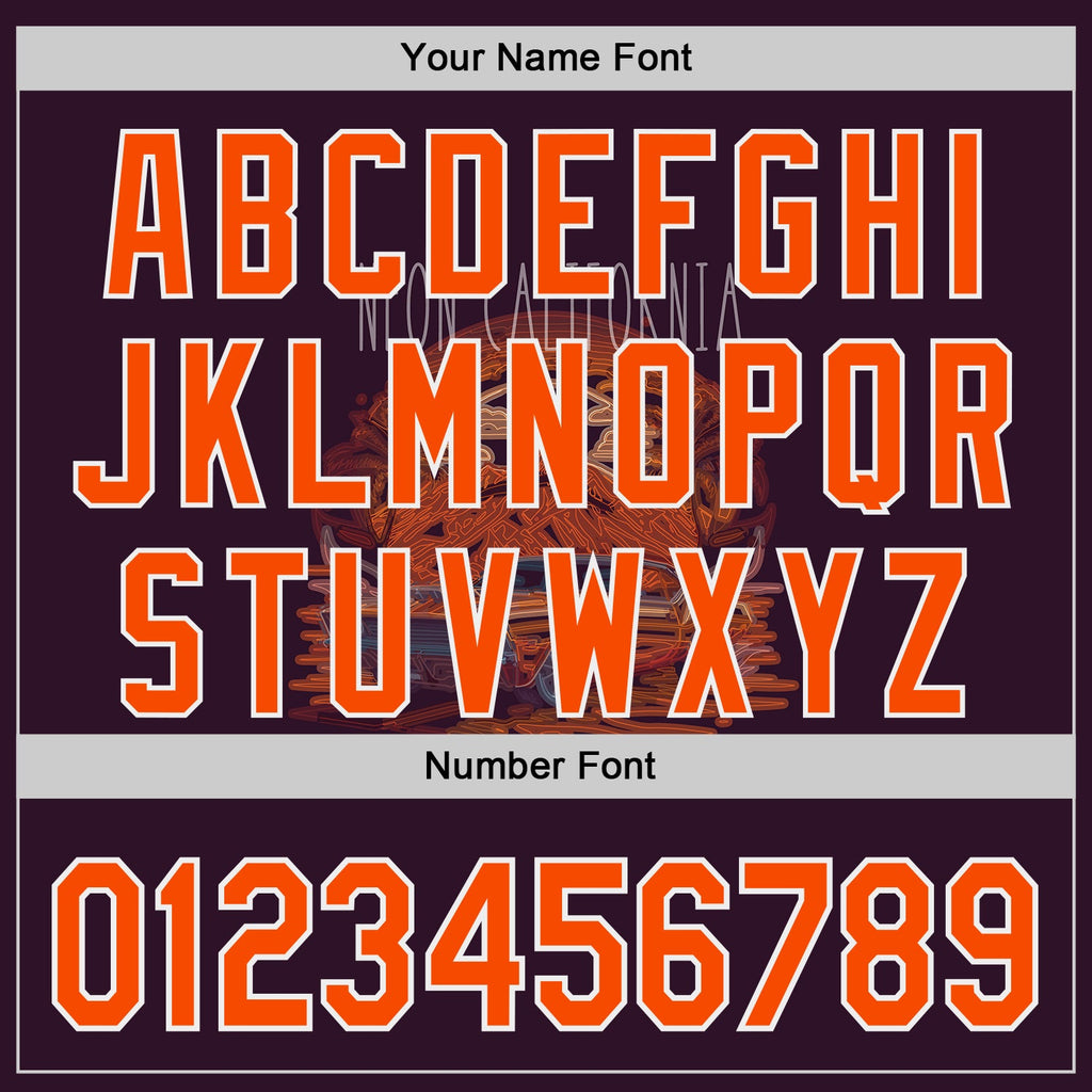 Custom Purple Orange-White Americana Road Trip Authentic Baseball Jersey