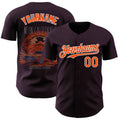 Custom Purple Orange-White Americana Road Trip Authentic Baseball Jersey