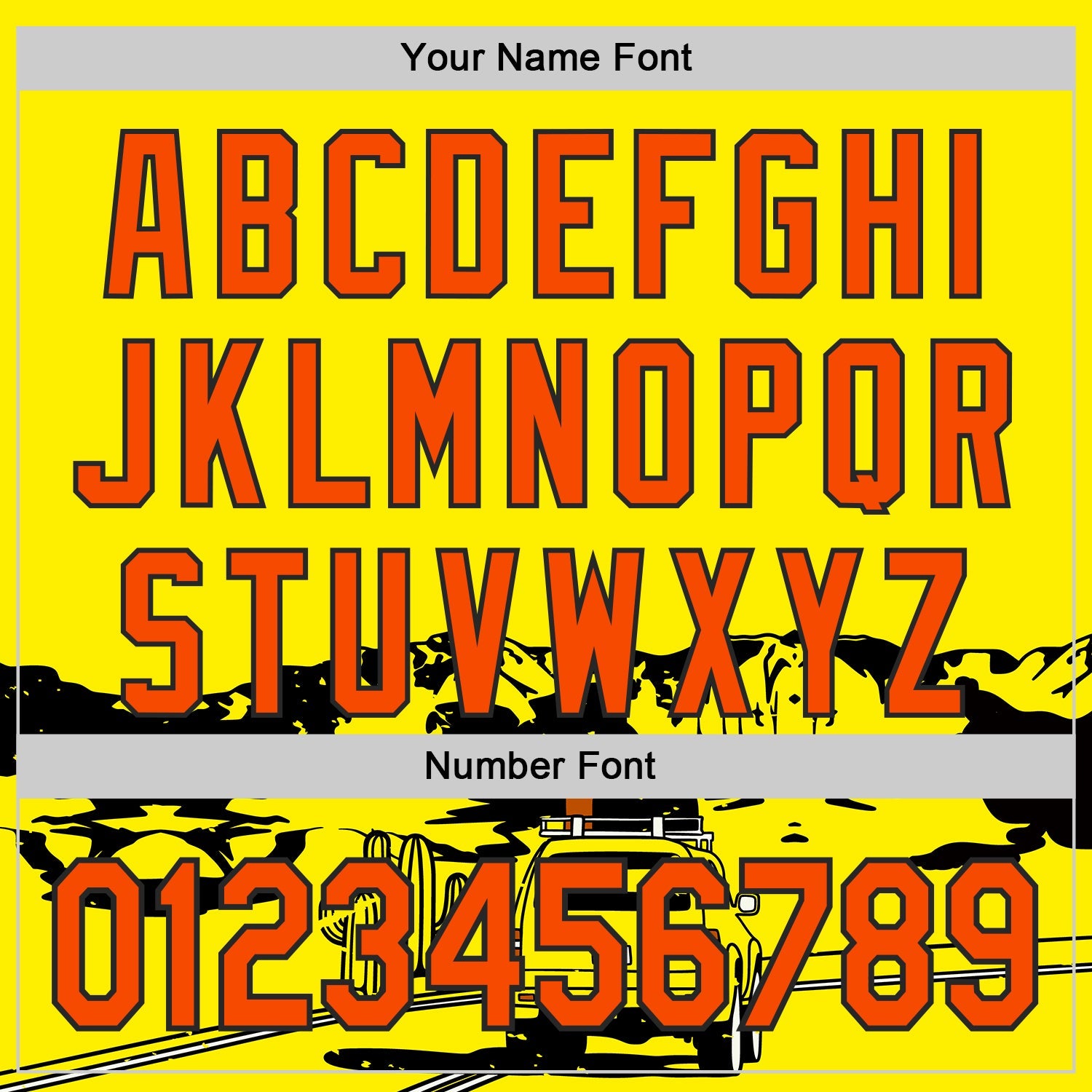 Custom Light Yellow Orange-Black Route 66 Desert Americana Road Trip Authentic Baseball Jersey