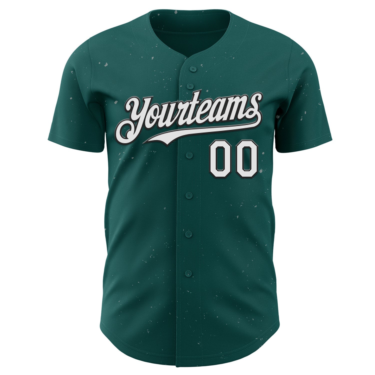 Custom Midnight Green White-Black Route 66 Americana Road Trip Authentic Baseball Jersey