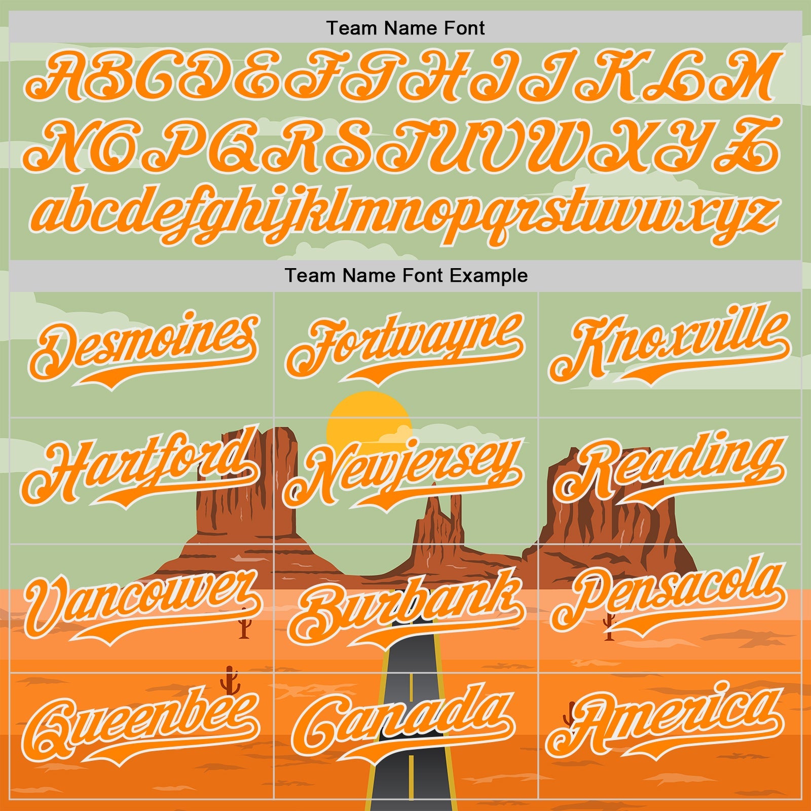 Custom Green Bay Orange-White Desert Americana Road Trip Authentic Baseball Jersey