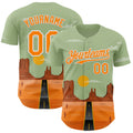 Custom Green Bay Orange-White Desert Americana Road Trip Authentic Baseball Jersey