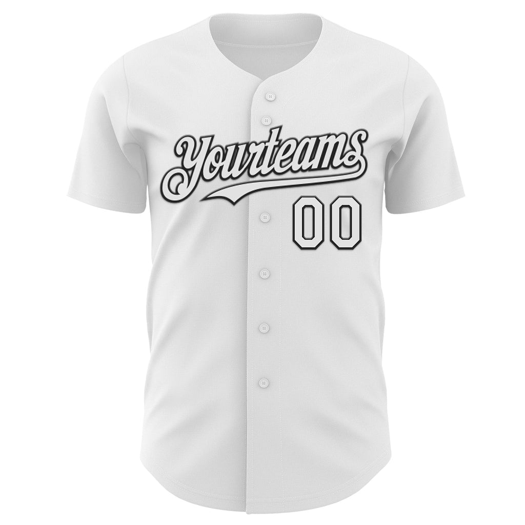 Custom White-Black Route 66 Americana Road Trip Authentic Baseball Jersey