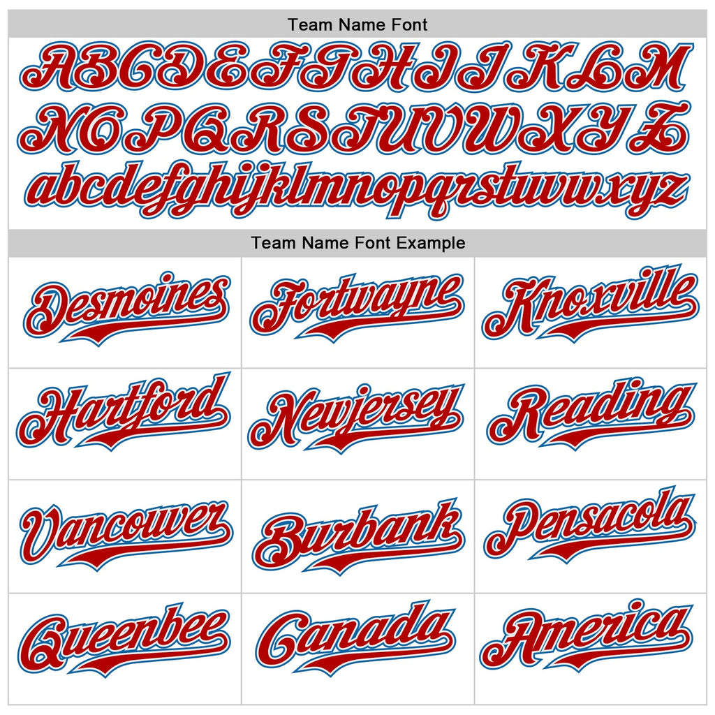 Custom White Red-Blue Route 66 Americana Road Trip Authentic Baseball Jersey