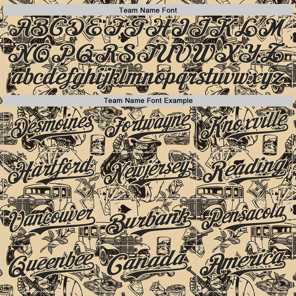 Custom City Cream-Black Route 66 Americana Road Trip Authentic Baseball Jersey