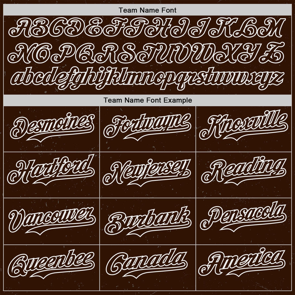 Custom Brown-White West Coast Americana Road Trip Authentic Baseball Jersey