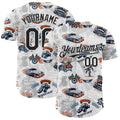 Custom White-Black Route 66 Americana Road Trip Authentic Baseball Jersey