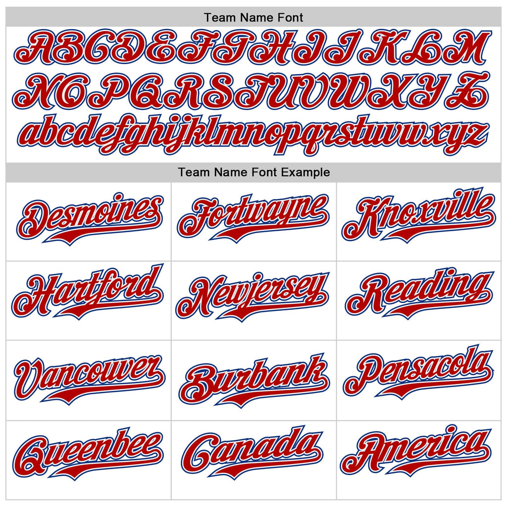 Custom White Red-Royal Route 66 Americana Road Trip Authentic Baseball Jersey