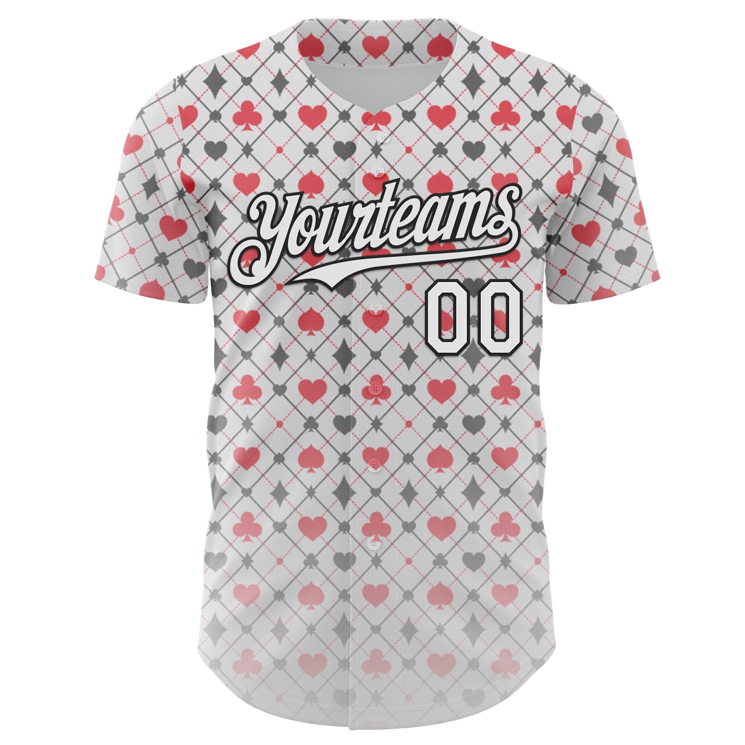 Custom White-Black Las Vegas Poker Club Authentic Baseball Jersey