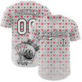 Custom White-Black Las Vegas Poker Club Authentic Baseball Jersey