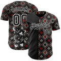 Custom Black-White Las Vegas Poker Club Authentic Baseball Jersey