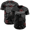 Custom Black-White Las Vegas Poker Club Authentic Baseball Jersey