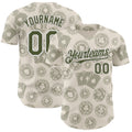Custom Cream Olive-White Las Vegas Poker Club Authentic Baseball Jersey