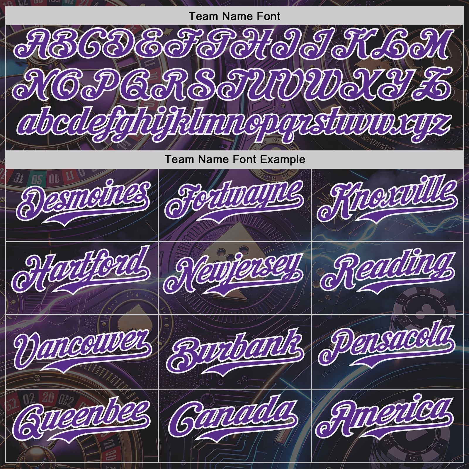 Custom Black Purple-White Las Vegas Poker Club Authentic Baseball Jersey