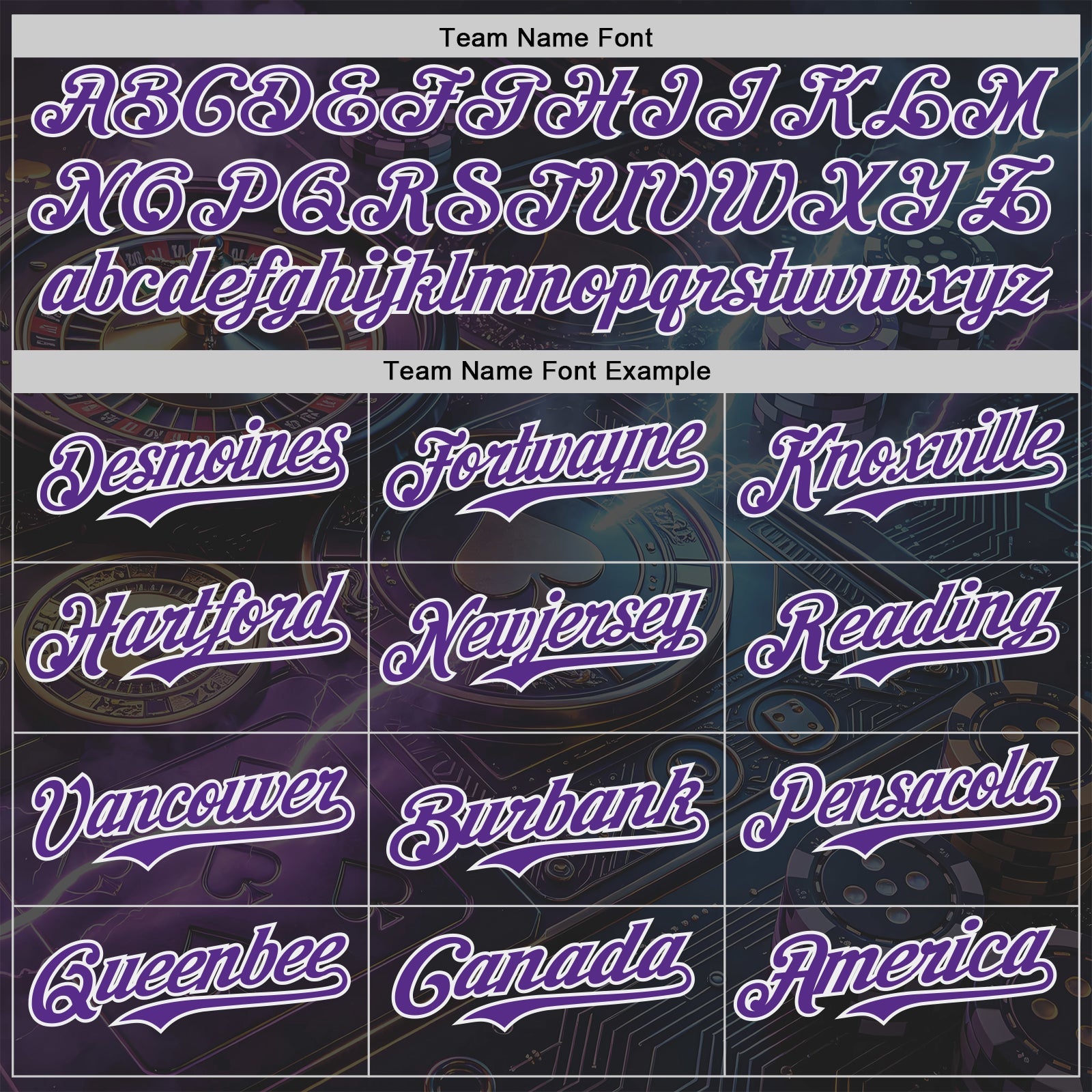 Custom Black Purple-White Las Vegas Poker Club Authentic Baseball Jersey
